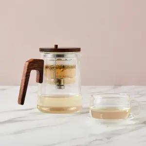 [모던하우스] ON 내열 유리 버튼드롭 티포트 표일배 650ml