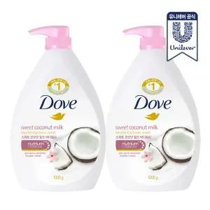 도브 코코넛바디워시 1L 2개