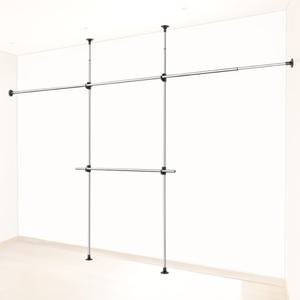 웰렉스(WELLEX) 벽사이 수직폴행거 BSH 2037-2(사용범위: ~370cm)