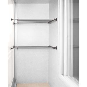 웰렉스(WELLEX) 벽사이 선반(4봉) 행거 BSS 4040(사용범위: 55cm-70cm)