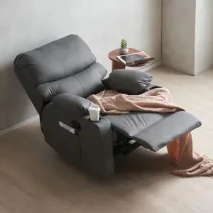 에보니아 파브 1인용 수동 리클라이너 쇼파 컵홀더형 에어레더