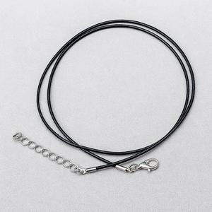 N0270w 검정 기본 로프 목걸이줄 끈 가죽 3사이즈