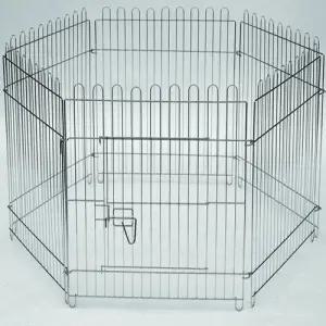 크롬도금 육각운동장 소형/ 접을수있는 강아지 울타리