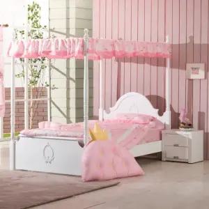 백설공주 캐노피 슈퍼 싱글 초등 학생 벙커 공주 어린이 침대  매트포함)