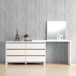 [플레인홈]해비츠 와이드 확장형 화장대 세트 1200(거울포함)