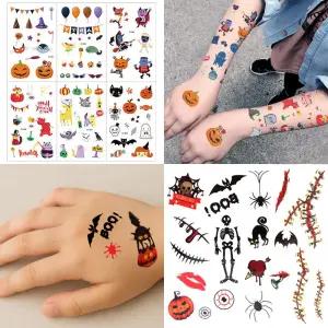 KC인증 어린이 할로윈 분장 타투 마스크 스티커 32종