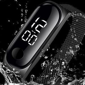 LED 스크린 남자 여자 스포츠 메탈 방수 손목시계