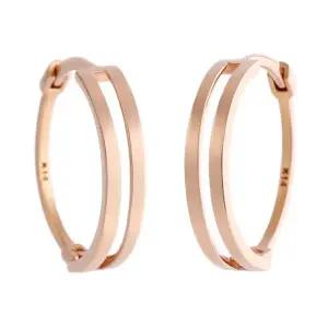 [비앤비골드] 14K/18K 라인 펀칭 원터치 링 귀걸이 한쌍 JNE27316