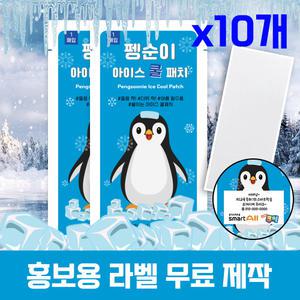 (국내인증) 펭순이 아이스 쿨패치 10개 패치 열냉각시트
