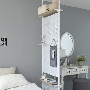 올뉴 플러스 이지 타공 파티션 가벽 칸막이 가림막 이동식 공간분리 원룸 셀프인테리어 타공판 행거 소품걸이 벽걸이 벽후크 선반 페그보드 수납선반 플라스틱 타공판 세트