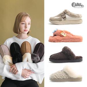 올리 겨울 신상 따뜻한 털슬리퍼/실내슬리퍼/양털/남녀공용/뮬/뽀글이/스트랩 10종