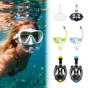 위크나인 여행용 스노클링 마스크 세트 장비 프리다이빙 스노클 물놀이용품 풀페이스