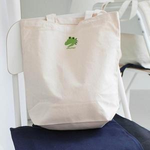 [험블] 크로커다일 캐릭터 로고 캔버스 노트북 가방 에코백