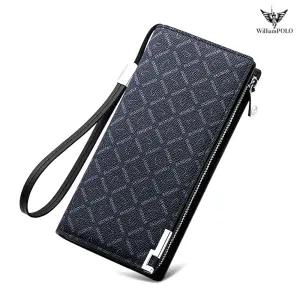 윌리엄폴로 소가죽 남성장지갑 핸드폰수납 명함 카드 클러치 지갑 POLO2008