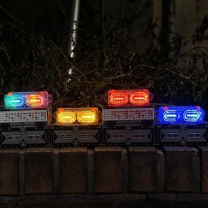 제이식스 세이프티 LED 4색 태양광 충전 탑박스 후미등 안전등 깜빡이 배달