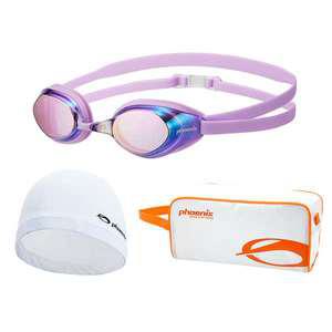 피닉스 3종 수영용품 세트, A, 바이올렛