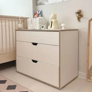 MN1567 무노 와이드 3단 서랍장 폭900 잠금기능