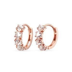 [도로시] 14k 화이트 로즈컷 링귀걸이_소