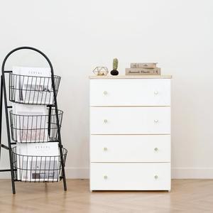 데이지 우드상판형 서랍장 4단 (화이트오크/내추럴오크)