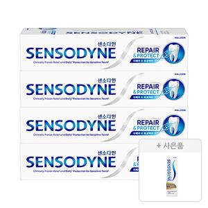 센소다인 리페어&프로텍트 100g, 4개 + 증정(멀티케어 치약, 18g, 1개)
