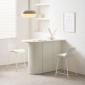 나무뜰 엘리 E0 1000 반타원형 양면 템바보드 수납장 식탁 테이블 MWF314C