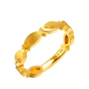 갤러리아 여자 순금 반지 물고기 매듭 24K 3.75g 애끼 검지