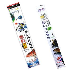 잠수가지채비 3본 묶음바늘 참돔 부시리 농어 바다 선상 갯바위 낚시 마쓰 바늘 카드채비