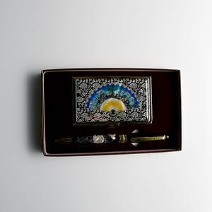 한국전통 고급 자개 명함케이스 볼펜 세트 외국인선물 기념품