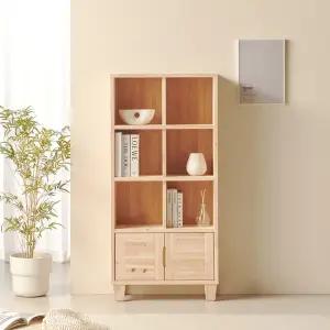 마르디 수납형 삼나무 원목 675 4단 책장 DF925466