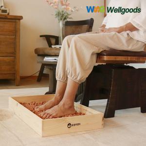 웰굿즈 국내산황토볼 맨발걷기 발지압 편백나무상자 황토볼5KG
