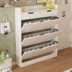 틈새 슬림 신발장 캐비닛 화이트 초박형 공간 좁은