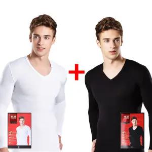 제임스딘 남성 에어로히트 모달 발열 내복 상의 1P+1P KHJ1440