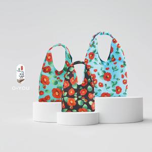 동백 손잡이 에코백