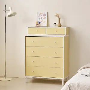 나무뜰 마몽 E0 양면 서랍장 800 4단+슬림 선반 수납장 OWF111C