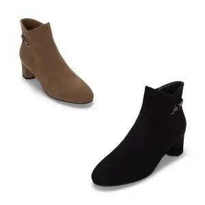 [무크] 여화 글레즈 크리스탈 앵클부츠 스웨이드 2colors