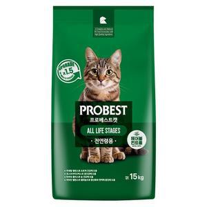 프로베스트 캣 그린 15kg 전연령 고양이사료