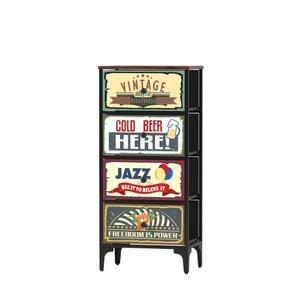 빈티지서랍장 엘리나 틈새 4단 패브릭서랍장 옷수납장