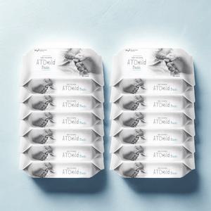 아토마일드 베이직 물티슈 리필형 엠보싱 80매 x 12개