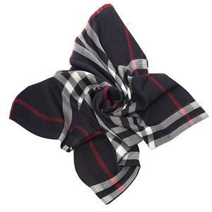 [버버리] 라이트 체크 울 스카프 8078780 A1222 네이비