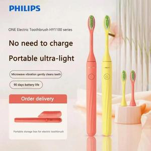 필립스 HY1100 전동 칫솔 및 헤드 성인 AAA 배터리 음파 휴대용