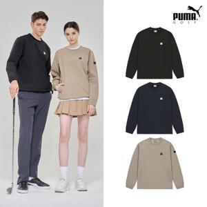 [푸마골프] 24FW 기모 우븐 맨투맨 유니 3컬러 택1 B