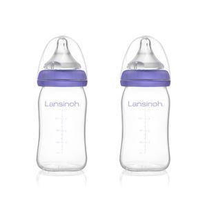 란시노 유리젖병 160ml 2P 신생아 아기(젖꼭지 S포함)