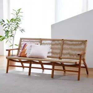 북유럽 호텔디자인 원목 3인용 라탄소파_휘로2/테라스/펜션리조트호텔가구/