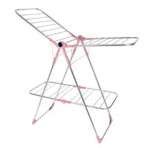 파스텔 스테인레스 파워2단 건조대