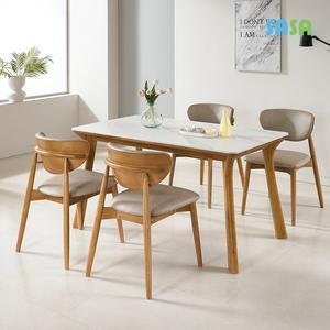 [SASA]데코라인(매장상품) 라운지 원목세라믹 4인식탁(의자4)