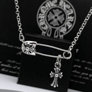 남자 써지컬 스틸 남여 십자가 옷핀 목걸이 CH23