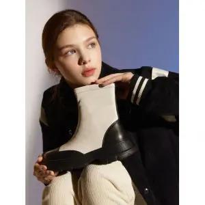 브루노말리 양가죽 스트레치 러너 부츠 (6cm) BM010 623188