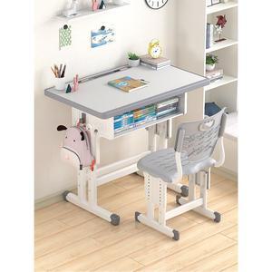 학원 책상의 학생 탁자와 의자 쌍기둥 책걸상세트 학습 조절 자습실 화이트 블루