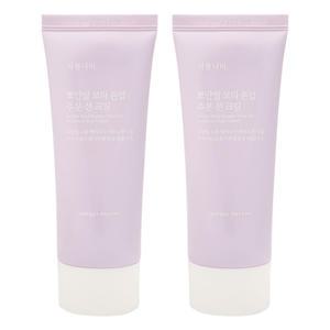 식물나라 뽀얀쌀 보라 톤업 수분 선크림 썬크림 100ml 2개