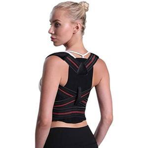교정기 조절 가능한 허리 어깨 요추 보조 척추 지지 벨트 성인 코르셋 교정 바디 케어, 블랙 스몰, 스몰